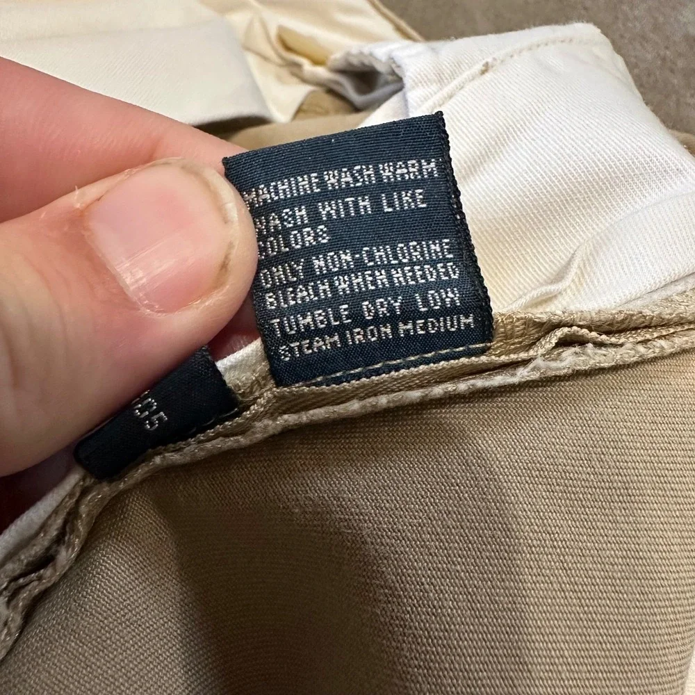 VTG Polo Ralph Lauren Prospect Pant Men 36x32 Tan Khaki Cotton Chino Trousers